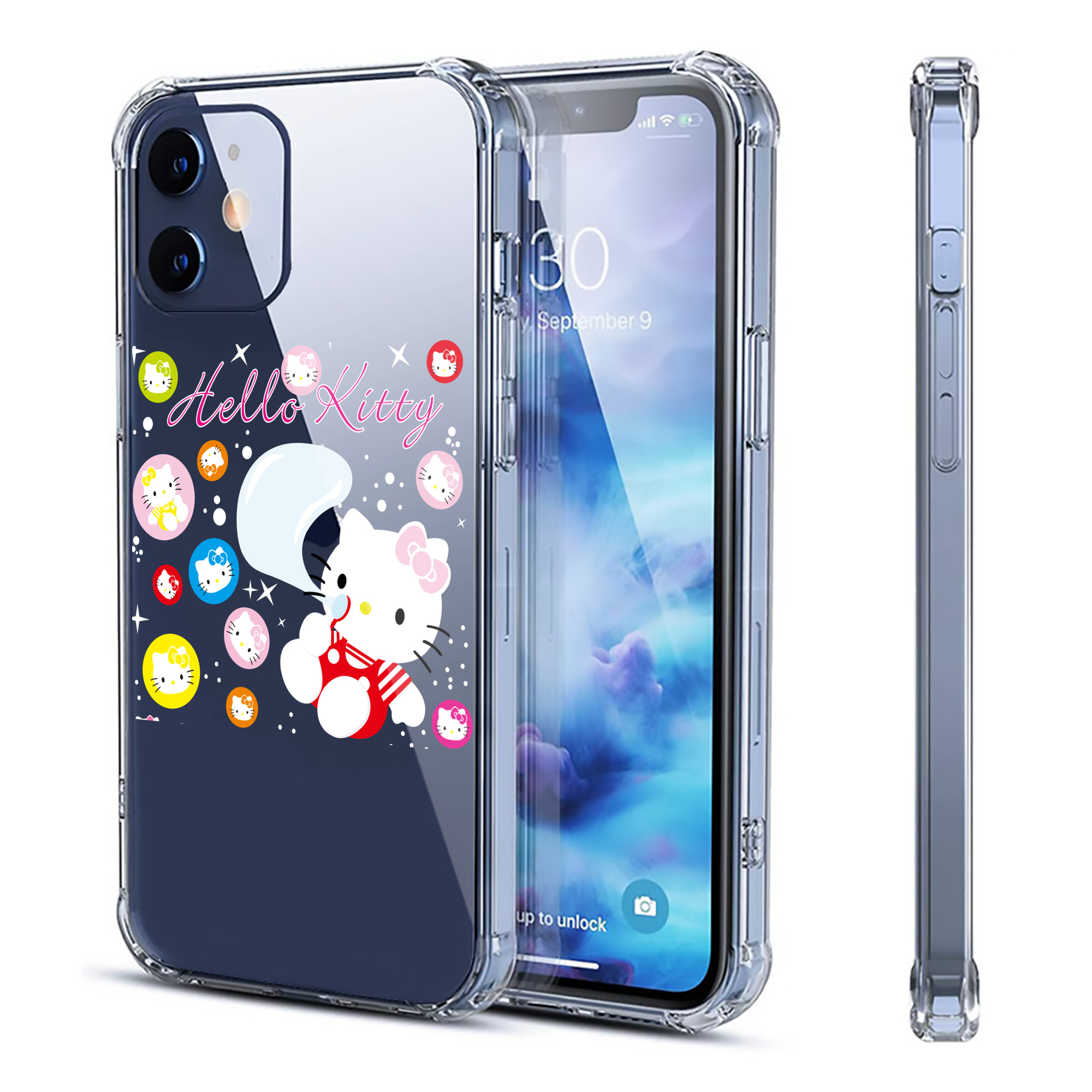 （画像用） Hello Kitty ハローキティ 【iPhone 12シリーズ対応】透明スマホケース（クリアソフトケース）